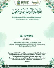 PEMKAL HARGOMULYO TURUT BERDUKA CITA ATAS WAFATNYA ALMARHUM TUWONO (PADUKUHAN BALONG)